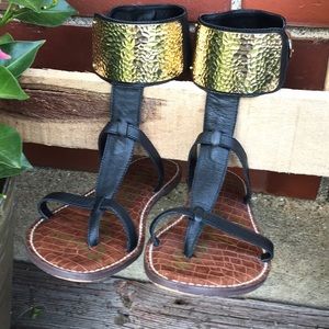 Black and gold Sam Edelman sandal